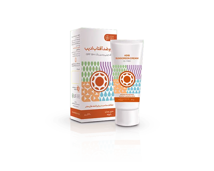 ضد آفتاب گیاهی ادیب | فاقد چربی | بدون رنگ | SPF 50 - Image 4